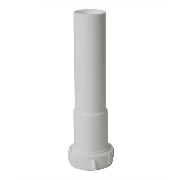 Thrifco Plumbing 1-1/4 Inch x 12 Inch Long Slip Joint Extenstion Tube with Nut & 4401632 - main